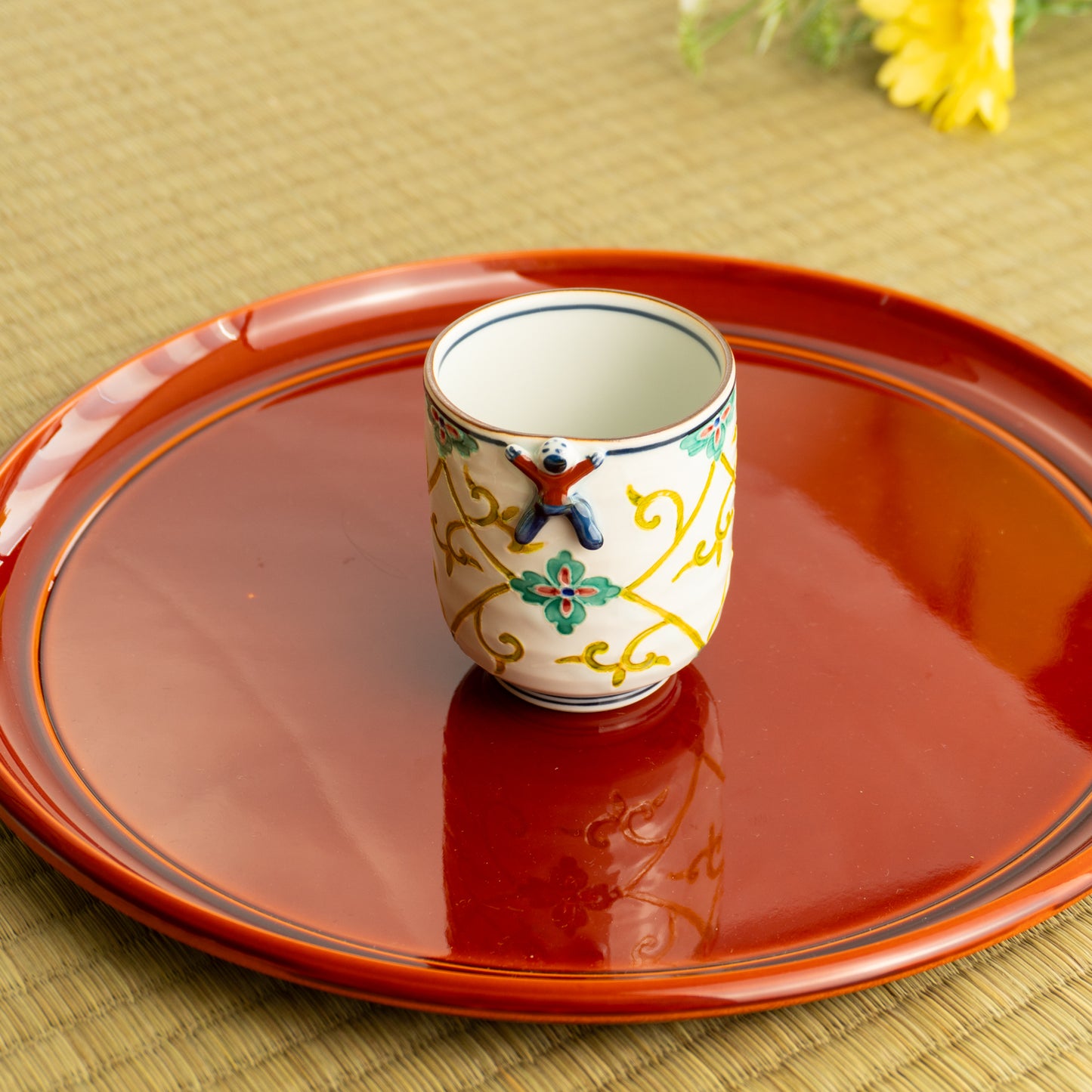 湯呑 交趾一閑人 有職唐草文様 秀峰堂 KOTOPOTTER
