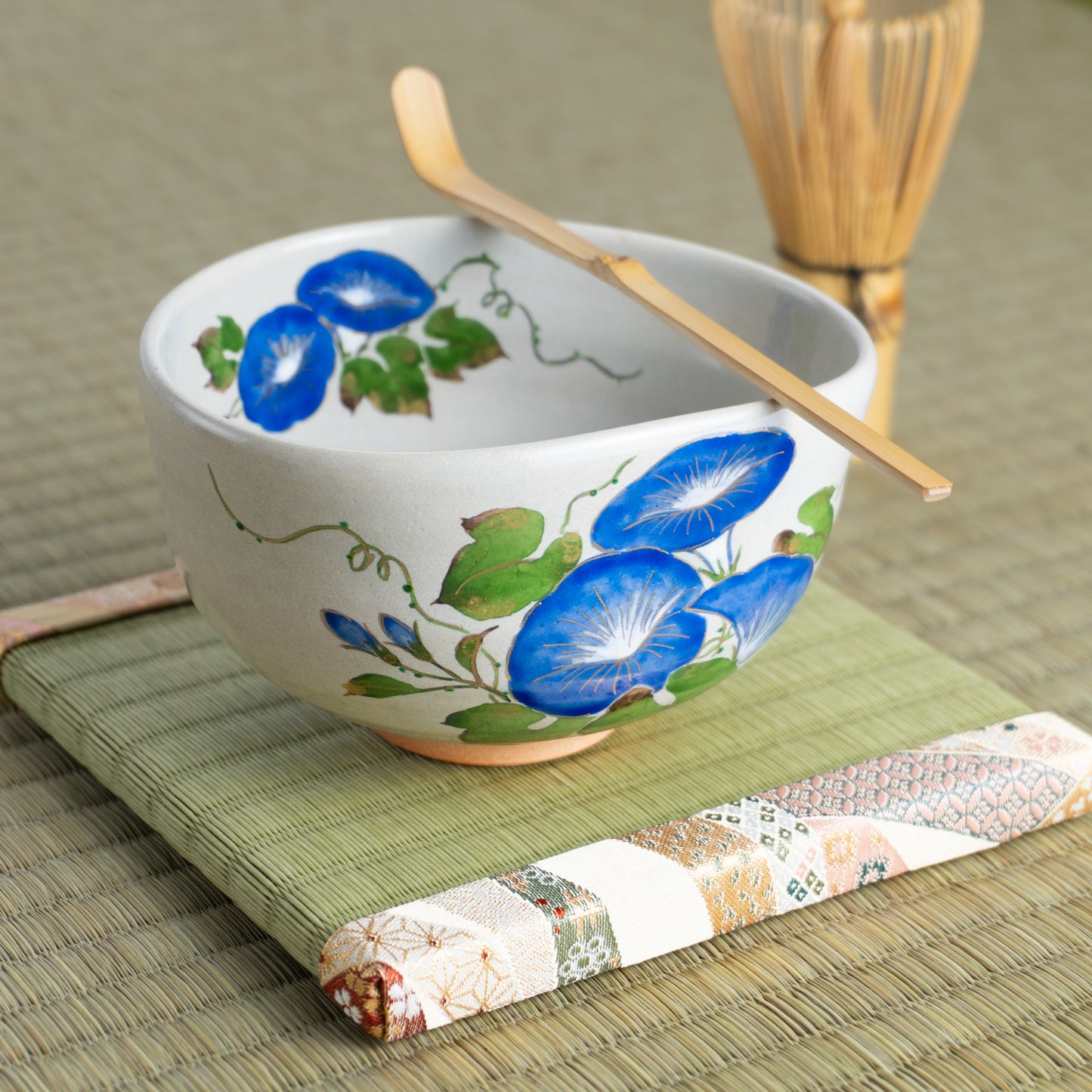 抹茶碗 灰釉"朝顔" 良二 KOTOPOTTER
