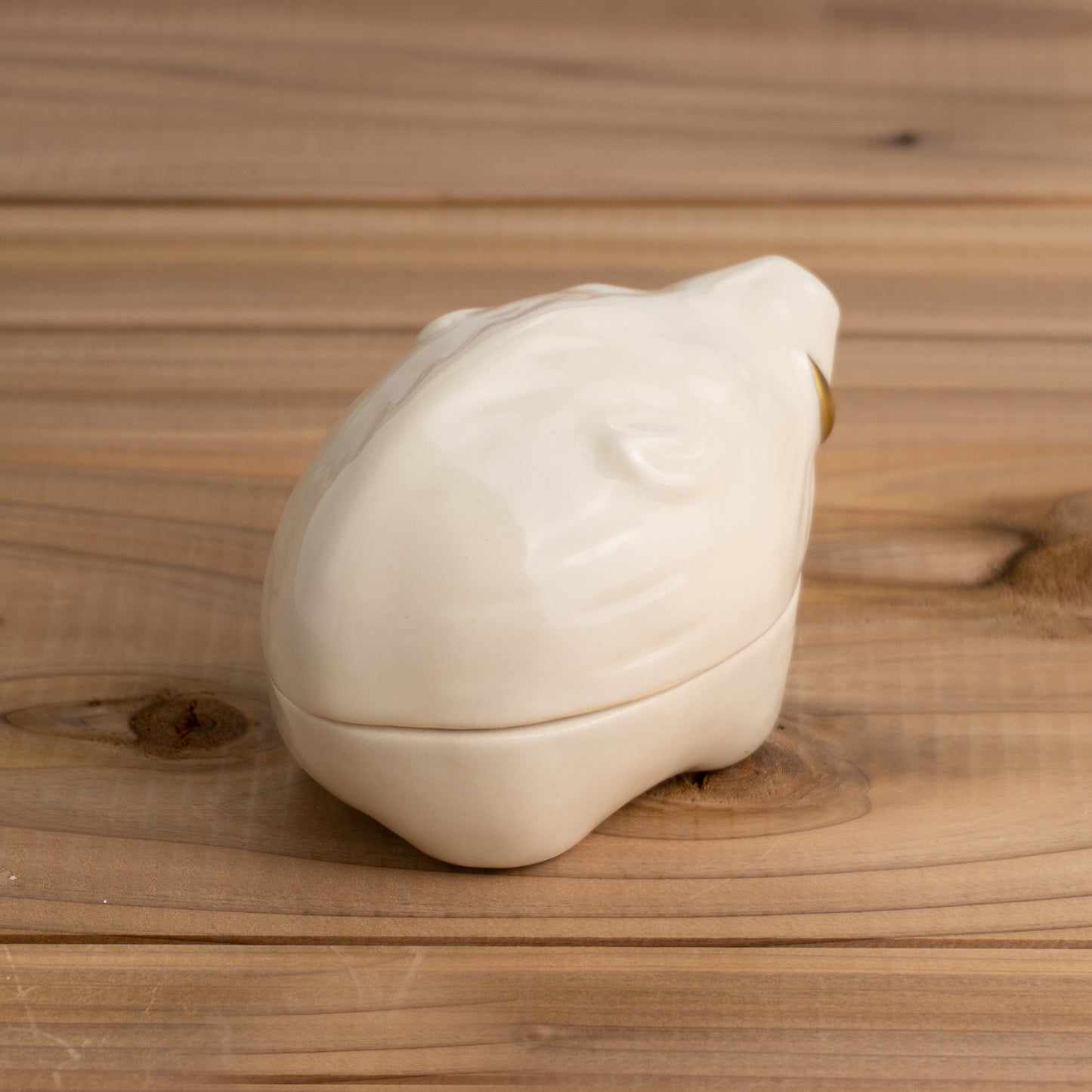 蓋物 高麗地金彩 干支亥 泰平窯 - Handcrafted Japanese pottery from Kyoto - Kyo ware / Kiyomizu ware.