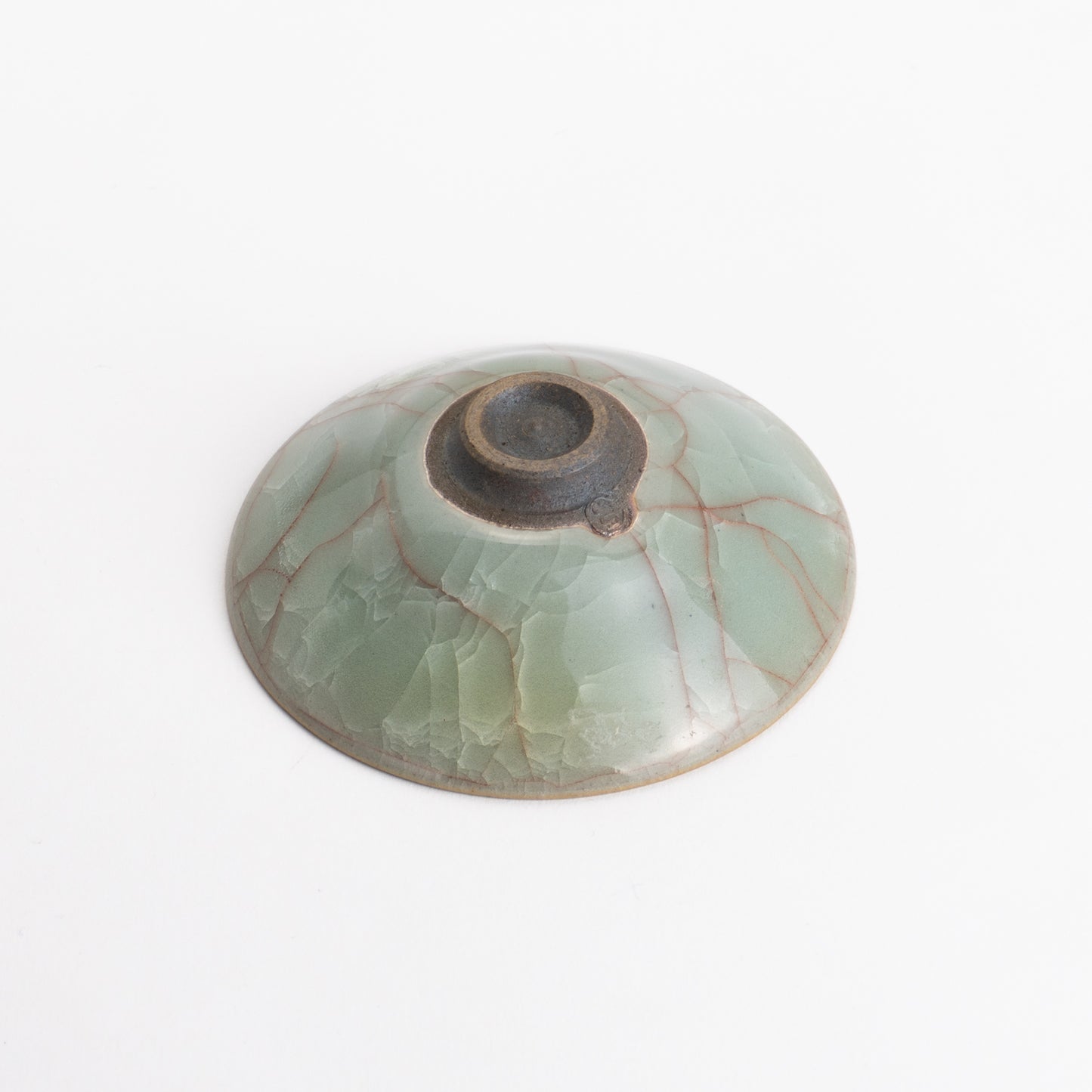 ぐい呑 淡青瓷 3D 和泉良法 - Handcrafted Japanese pottery from Kyoto - Kyo ware / Kiyomizu ware.