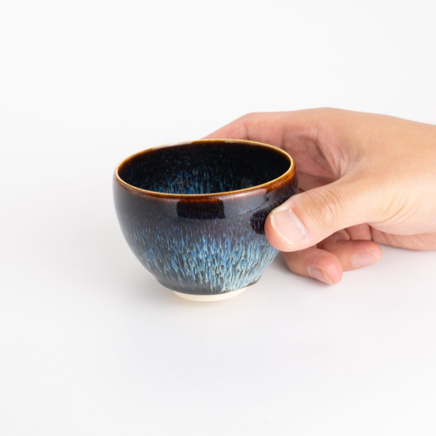 丸汲出碗 流星3A 和泉良法 - Handcrafted Japanese pottery from Kyoto - Kyo ware / Kiyomizu ware.