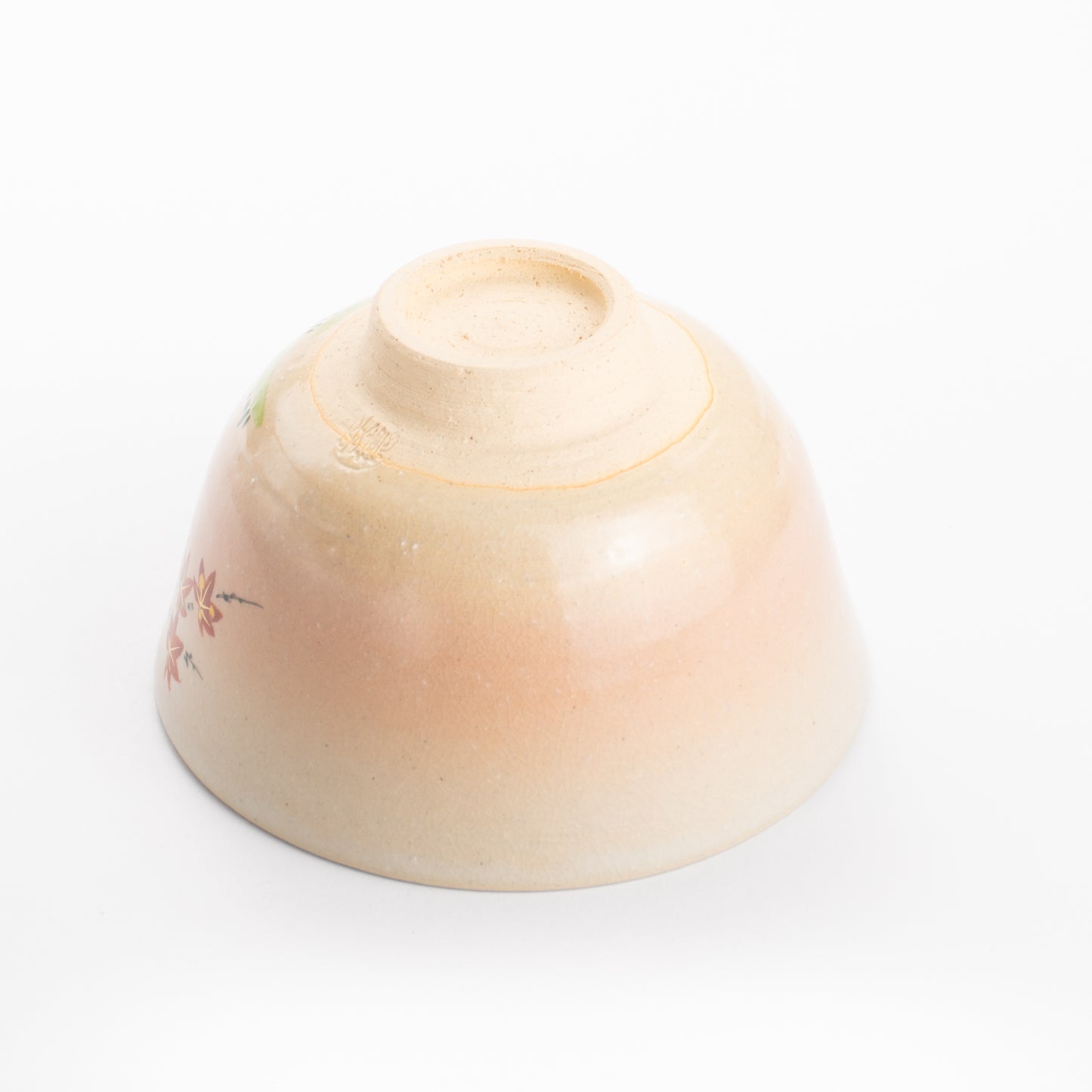 抹茶碗 紅葉に鹿 安徳 - Handcrafted Japanese pottery from Kyoto - Kyo ware / Kiyomizu ware.