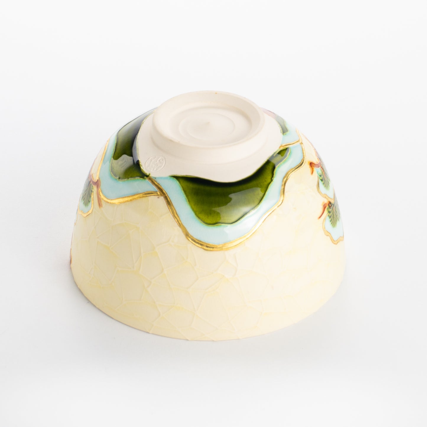 抹茶碗 老松 山本一如 - Handcrafted Japanese pottery from Kyoto - Kyo ware / Kiyomizu ware.