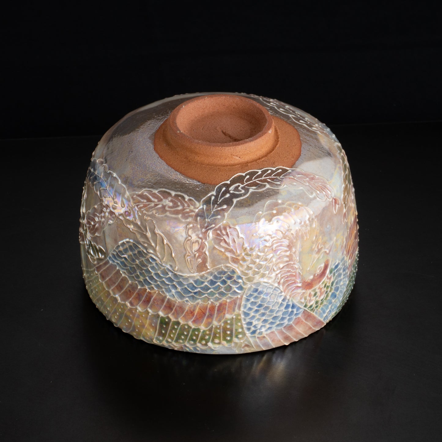 【清水焼】抹茶碗 ラスター彩鳳凰 俊山窯 KOTOPOTTER