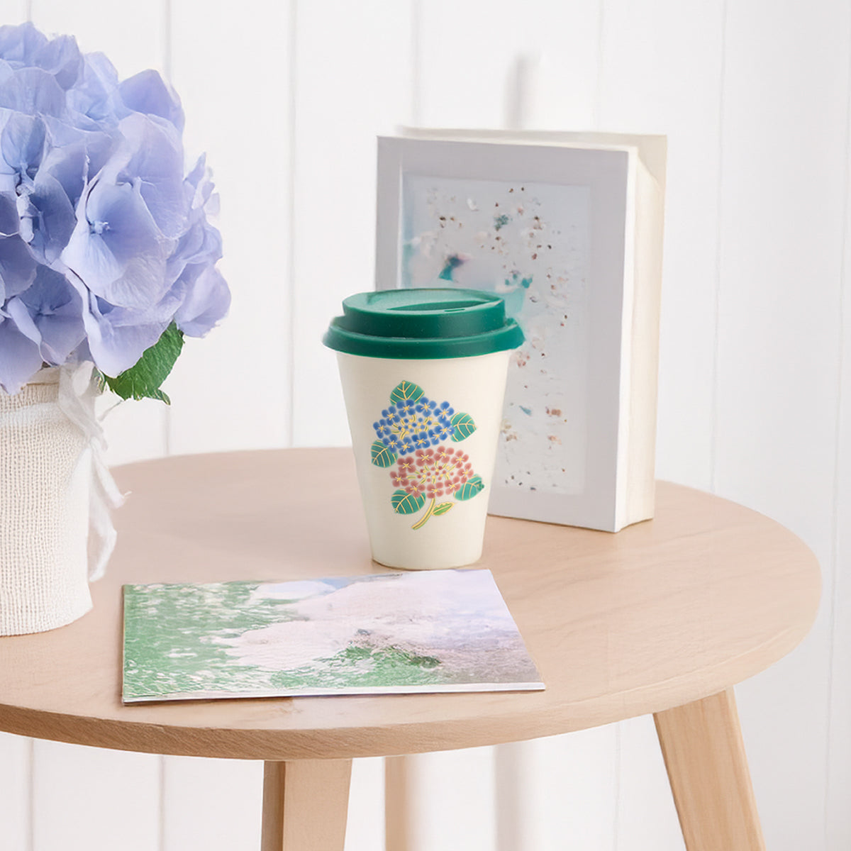 蓋付タンブラー 京絵付 春夏秋冬 - Handcrafted Japanese pottery from Kyoto - Kyo ware / Kiyomizu ware.