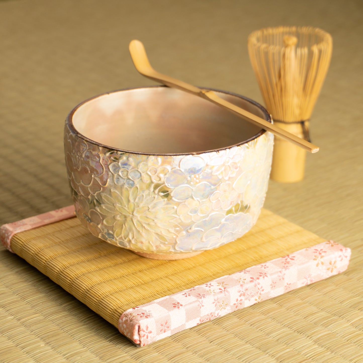 抹茶碗 ラスター彩 花詰 俊山窯 KOTOPOTTER