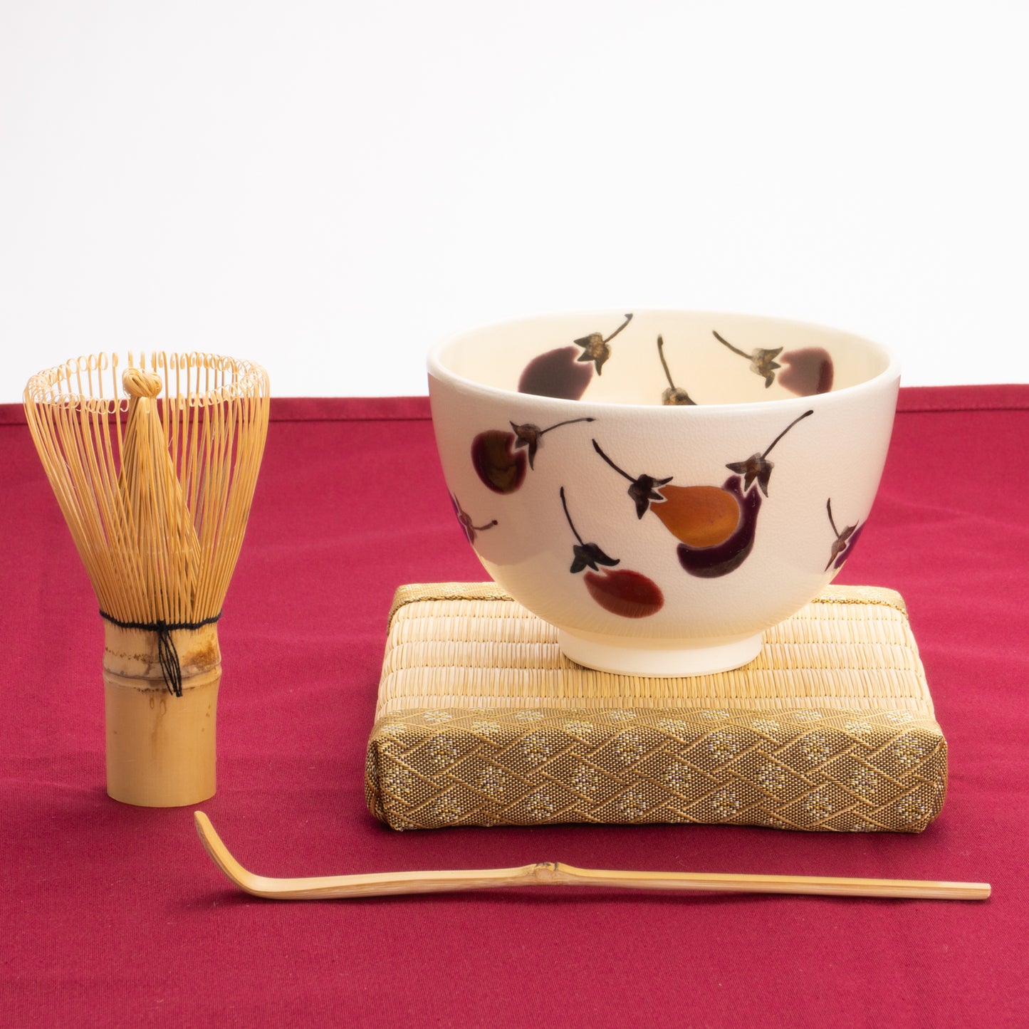 抹茶碗 茄子 昇 - Handcrafted Japanese pottery from Kyoto - Kyo ware / Kiyomizu ware.