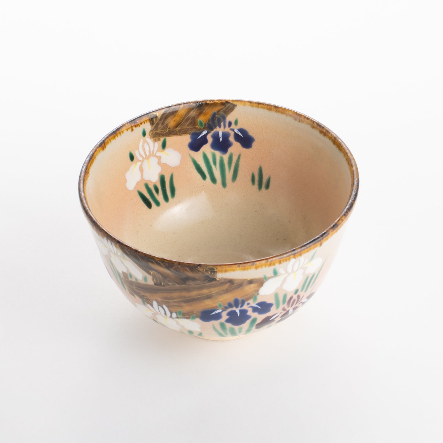 抹茶碗 八つ橋 安徳 - Handcrafted Japanese pottery from Kyoto - Kyo ware / Kiyomizu ware.