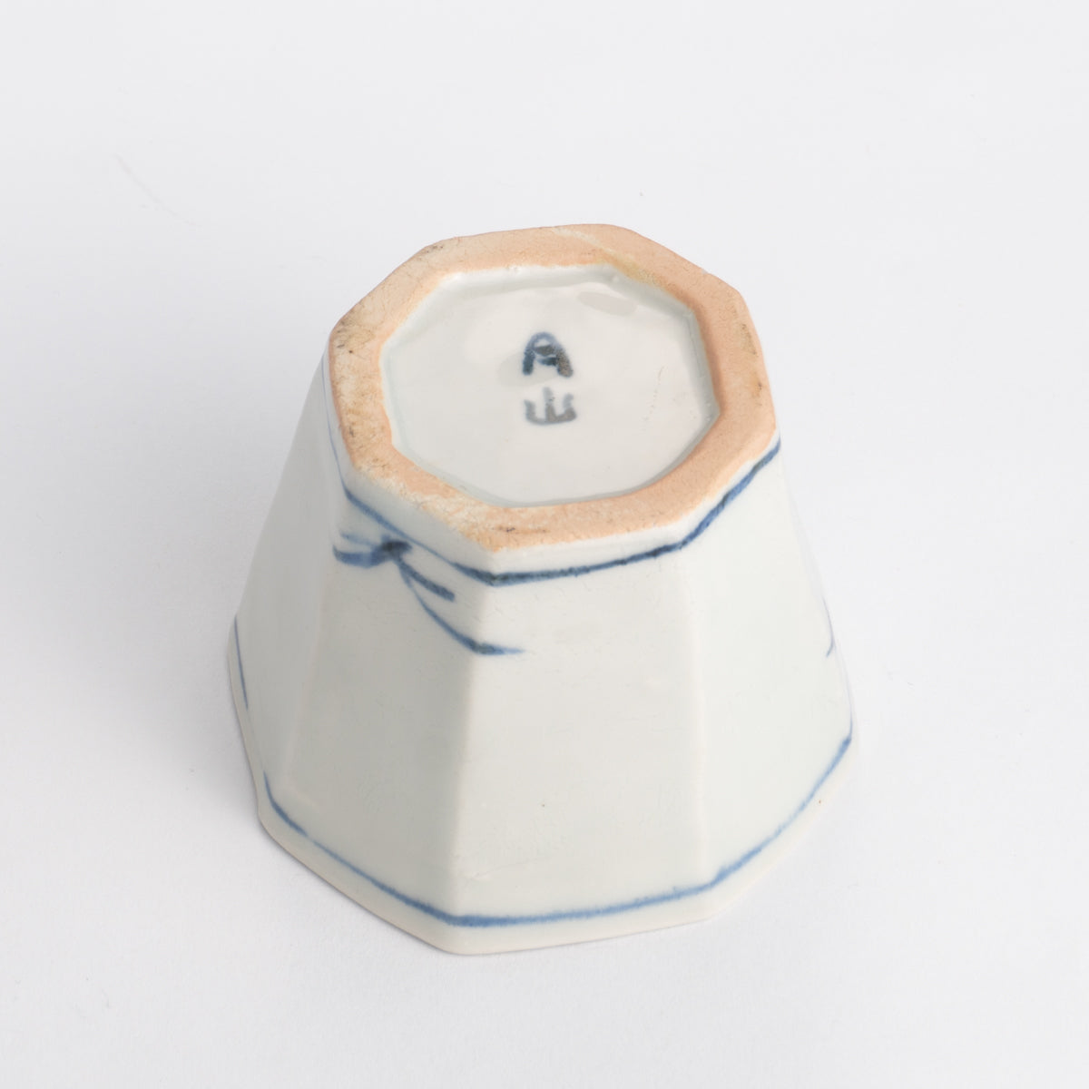 蕎麦猪口 染付 ススキ 永田工房 - Handcrafted Japanese pottery from Kyoto - Kyo ware / Kiyomizu ware.