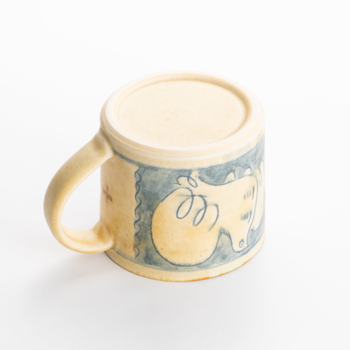 マグカップ 安南手トリ 黄 的場美幸 - Handcrafted Japanese pottery from Kyoto - Kyo ware / Kiyomizu ware.