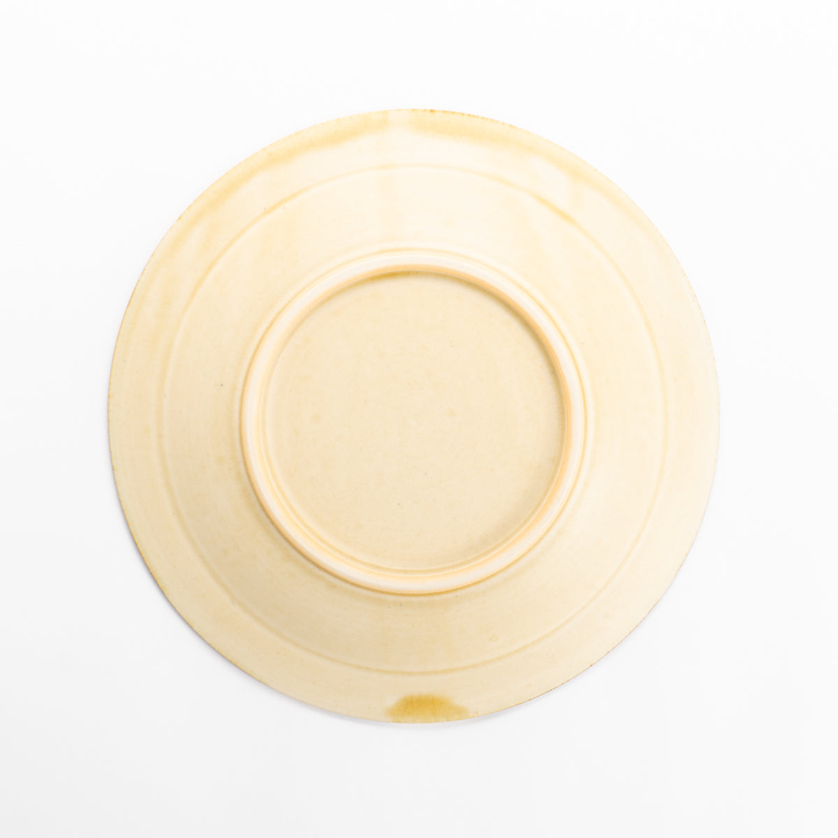 リムプレート 安南手トリ 黄 的場美幸 - Handcrafted Japanese pottery from Kyoto - Kyo ware / Kiyomizu ware.