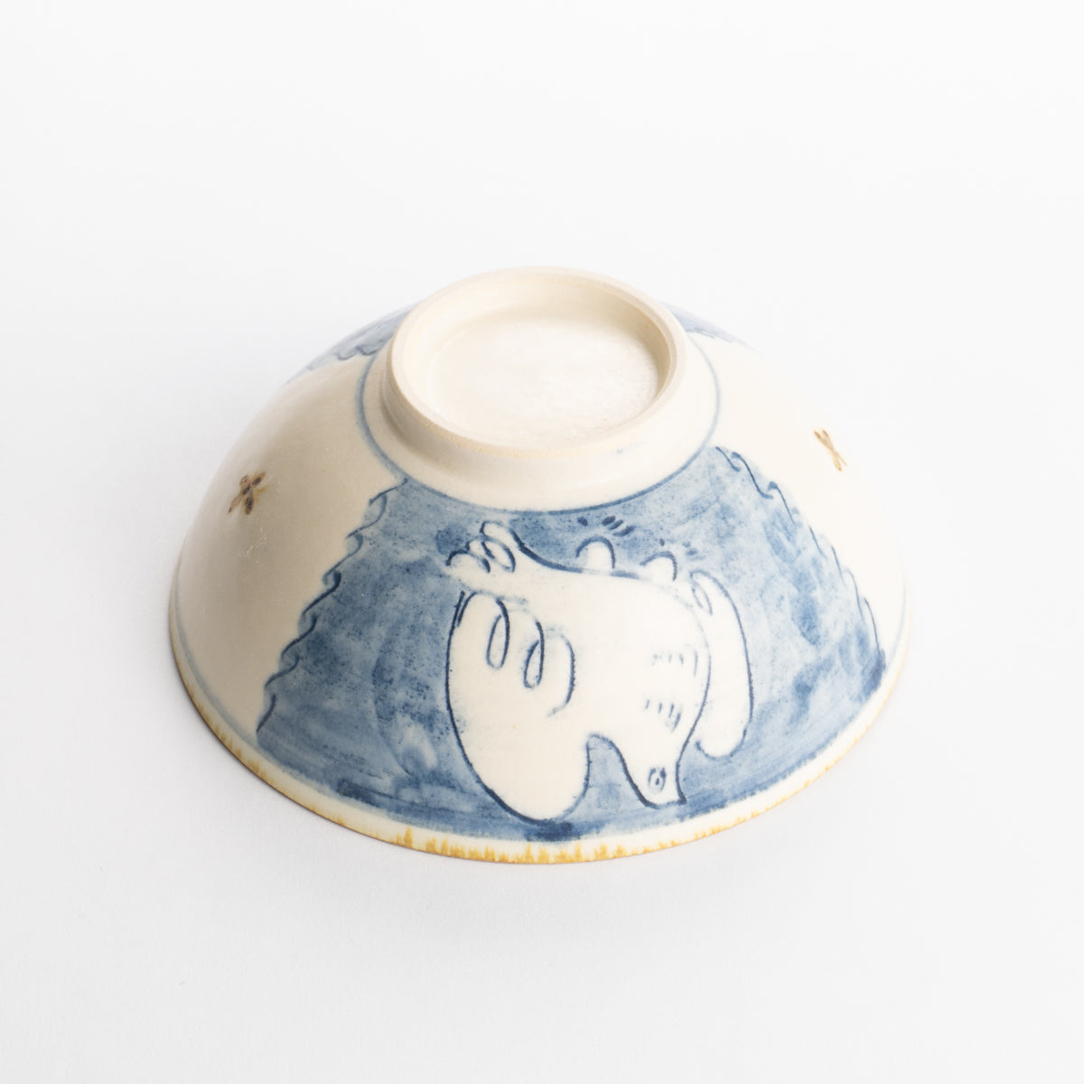 茶碗 安南手トリ 白 的場美幸 - Handcrafted Japanese pottery from Kyoto - Kyo ware / Kiyomizu ware.