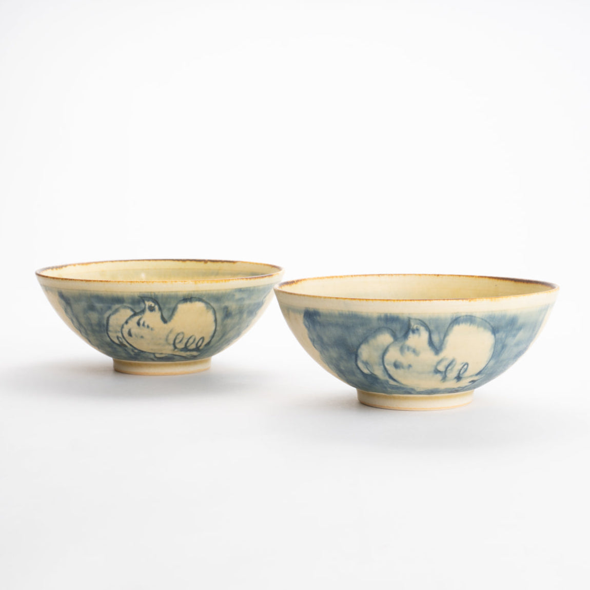 茶碗 安南手トリ 黄 的場美幸 - Handcrafted Japanese pottery from Kyoto - Kyo ware / Kiyomizu ware.