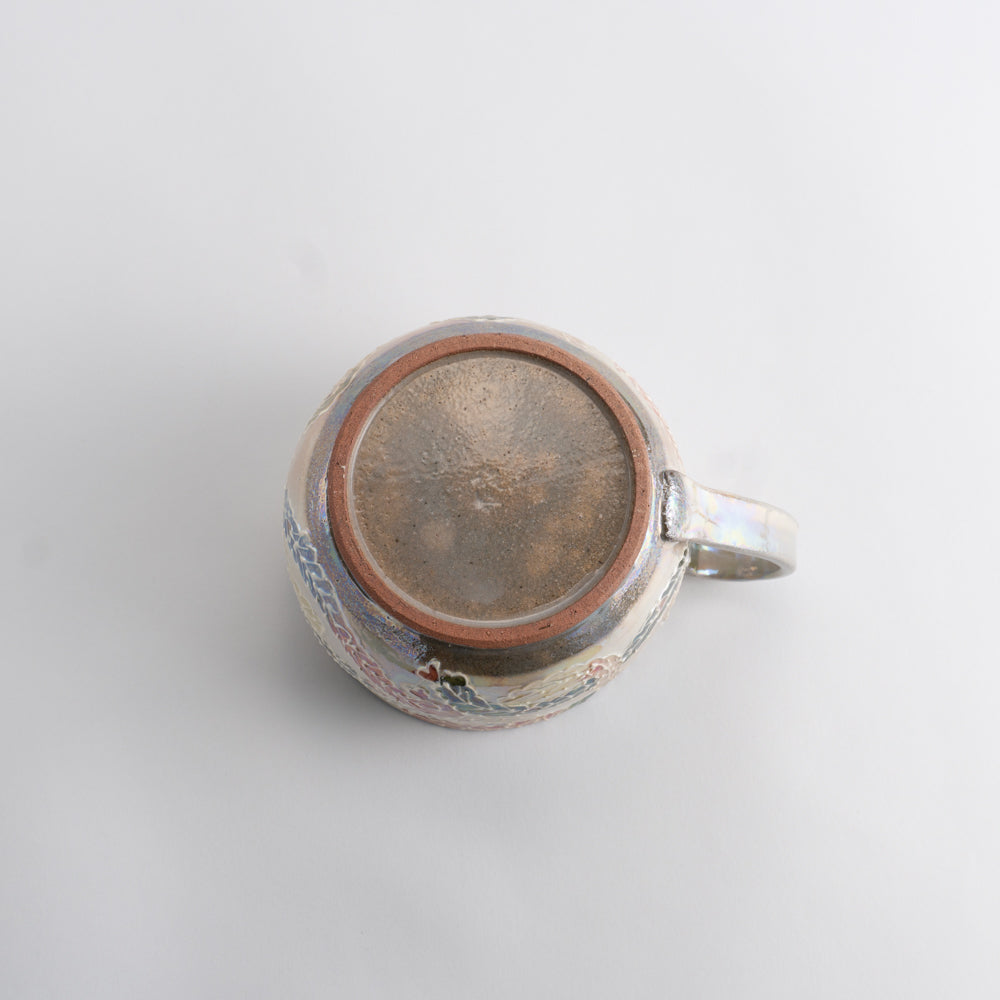 マグカップ ラスター彩 鳳凰 俊山窯 - Handcrafted Japanese pottery from Kyoto - Kyo ware / Kiyomizu ware.