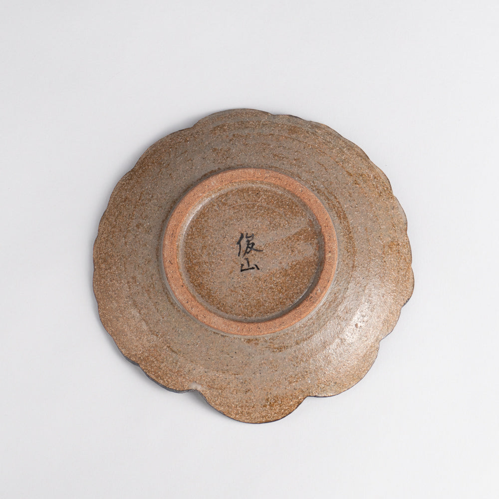 銘々皿 乾山写菊 俊山窯 - Handcrafted Japanese pottery from Kyoto - Kyo ware / Kiyomizu ware.