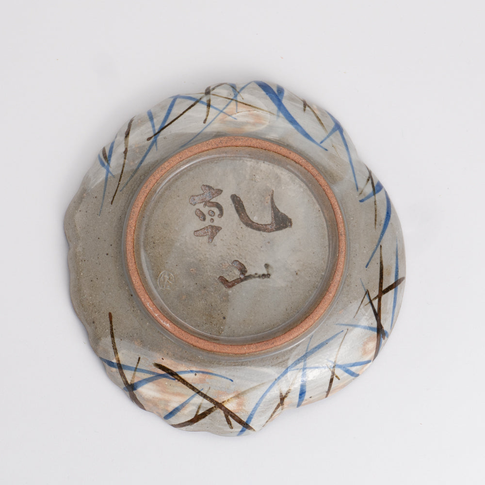 銘々皿 乾山写藤 俊山窯 - Handcrafted Japanese pottery from Kyoto - Kyo ware / Kiyomizu ware.