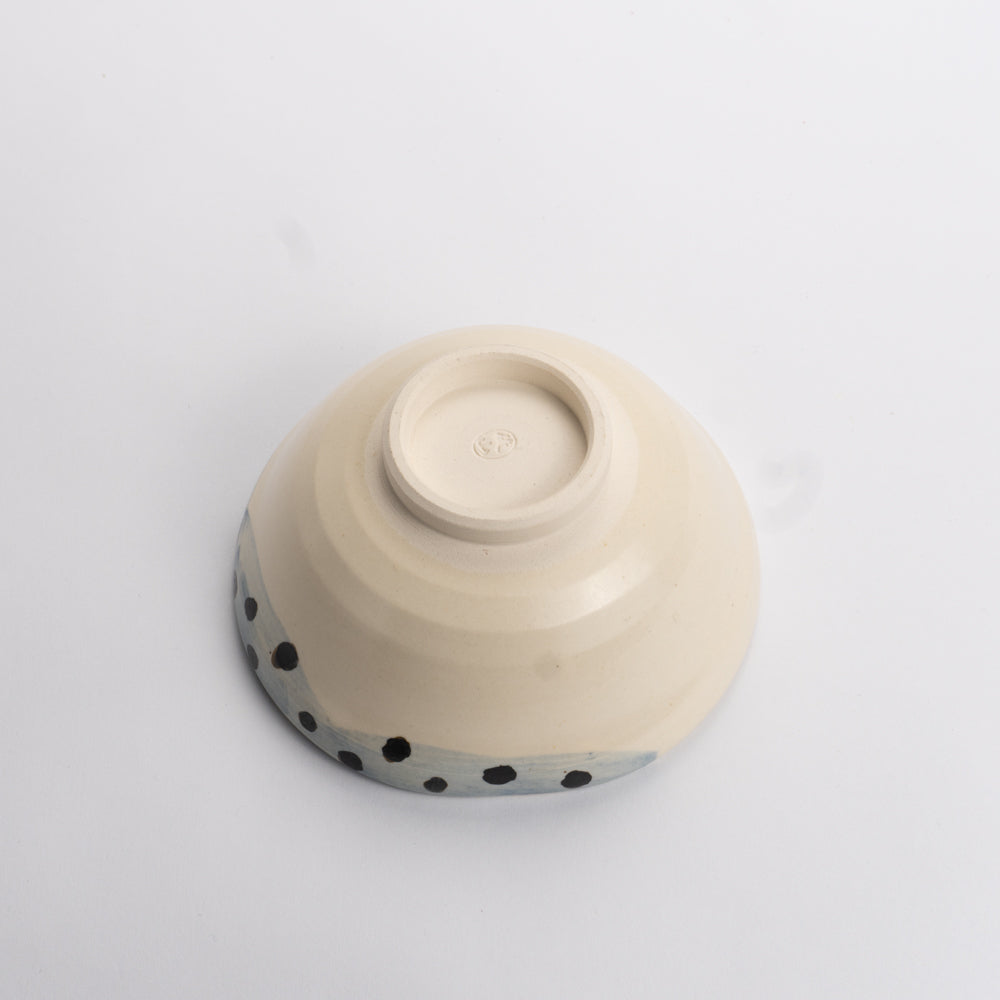 茶碗 ひょっとこ 俊山窯 - Handcrafted Japanese pottery from Kyoto - Kyo ware / Kiyomizu ware.