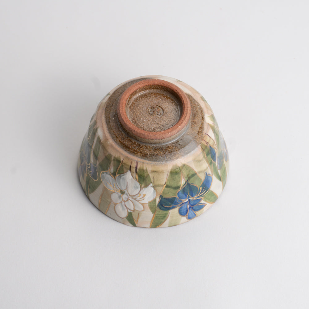 汲出碗 菖蒲 俊山窯 - Handcrafted Japanese pottery from Kyoto - Kyo ware / Kiyomizu ware.