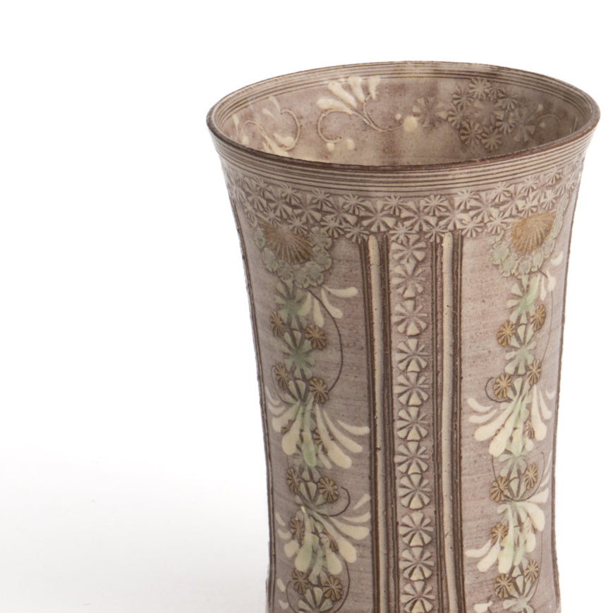 タンブラー 紫翠紋2C 陶楽窯 - Handcrafted Japanese pottery from Kyoto - Kyo ware / Kiyomizu ware.