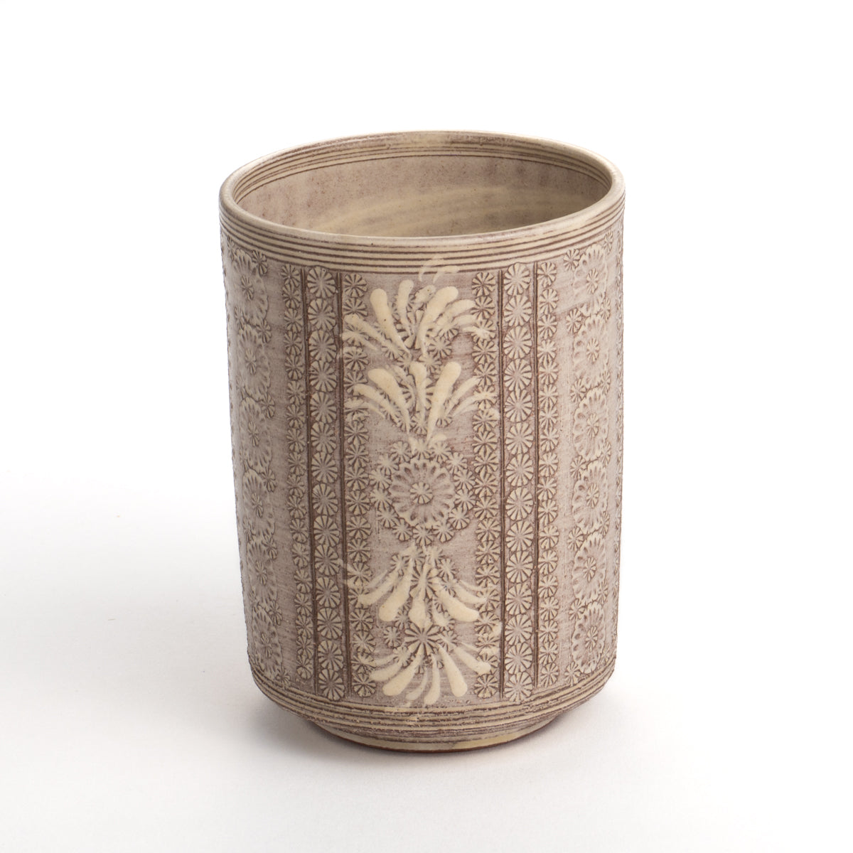 湯呑 紫三島2I 陶楽窯 - Handcrafted Japanese pottery from Kyoto - Kyo ware / Kiyomizu ware.