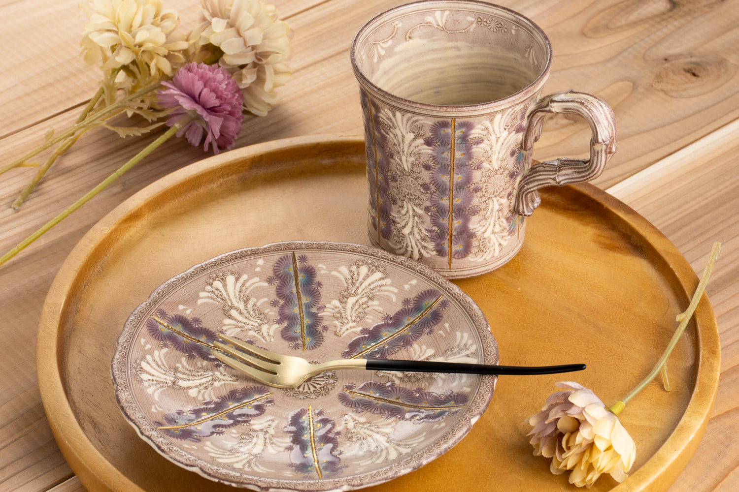 京焼・清水焼　紫彩華紋　陶楽窯　代表画像