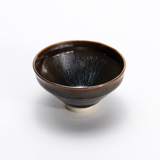 ぐい呑　金天目　和泉良法 - Handcrafted Japanese pottery from Kyoto - Kyo ware / Kiyomizu ware.