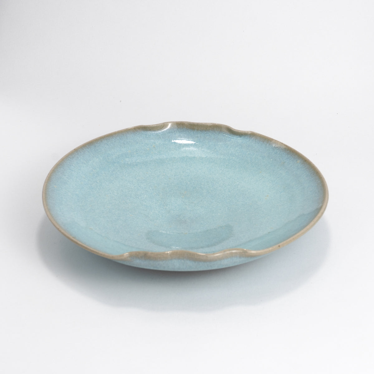 皿　月白釉　和泉良法 - Handcrafted Japanese pottery from Kyoto - Kyo ware / Kiyomizu ware.