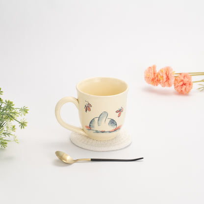 マグカップ　おやすみ猫I　工房咲楽 - Handcrafted Japanese pottery from Kyoto - Kyo ware / Kiyomizu ware.