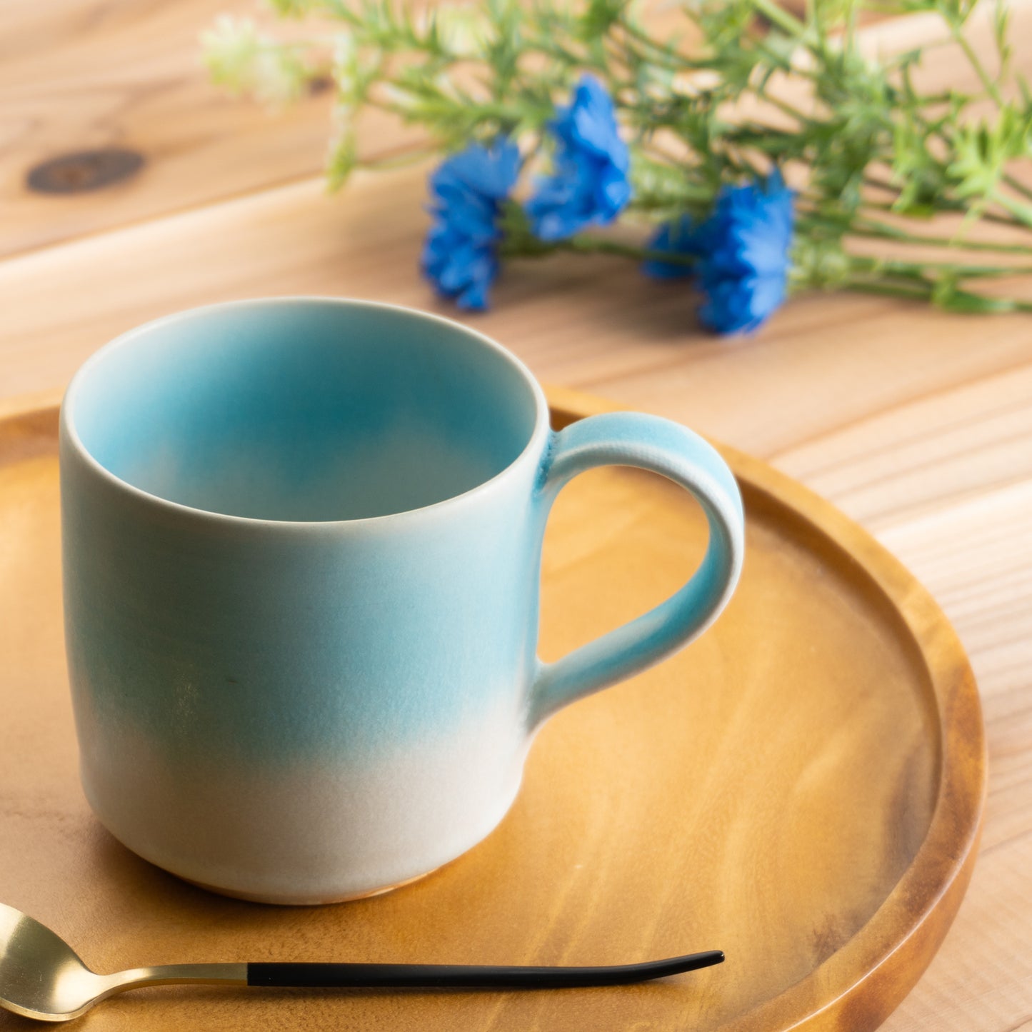 【清水焼】マグカップ　碧釉E　竹村陽太郎 KOTOPOTTER