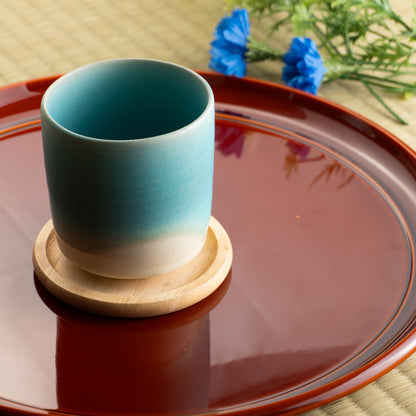 【清水焼】湯呑　碧釉　竹村陽太郎 KOTOPOTTER