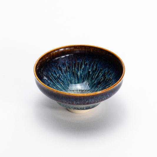 ぐい呑　流星A　和泉良法 - Handcrafted Japanese pottery from Kyoto - Kyo ware / Kiyomizu ware.
