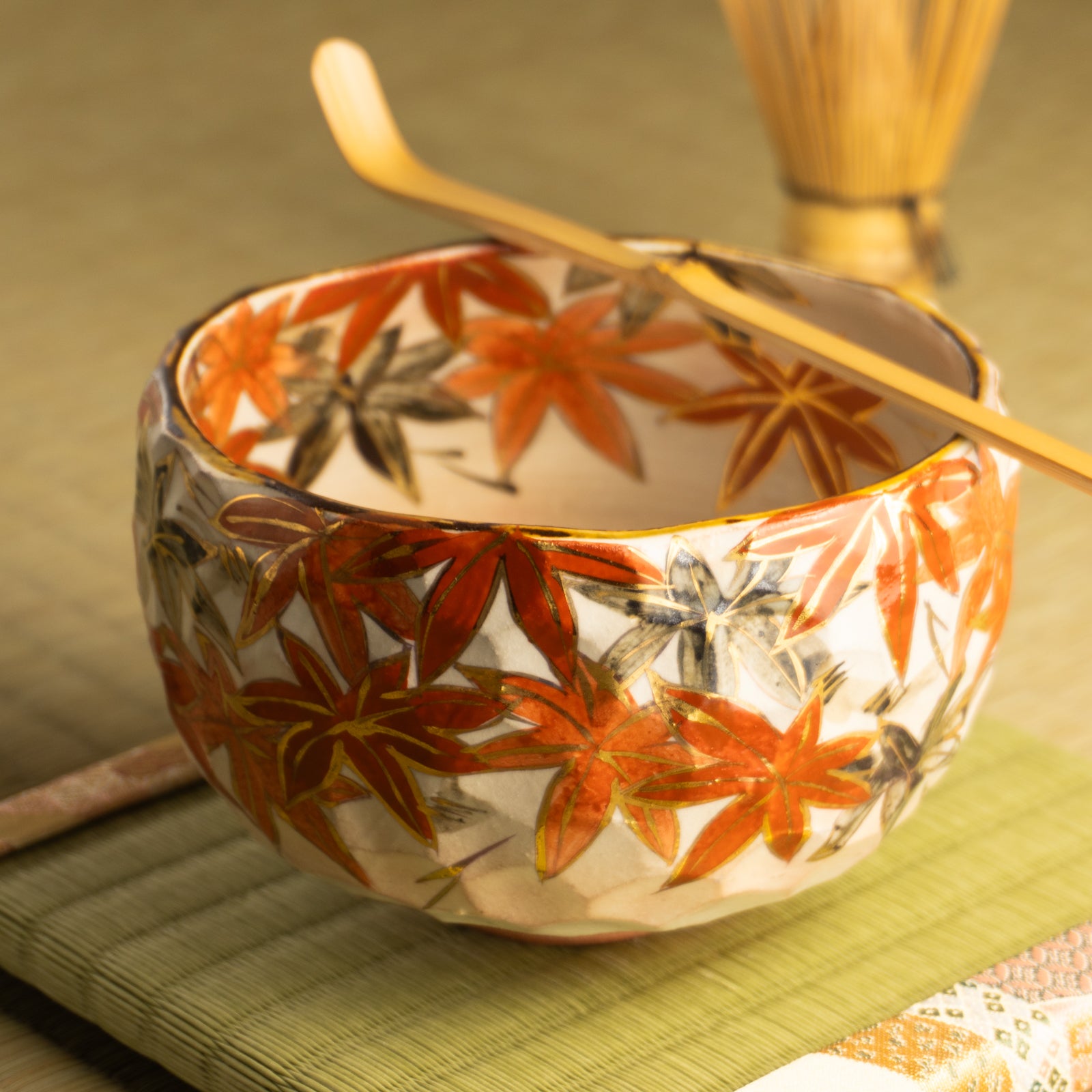 抹茶碗　紅葉之図A　俊山窯 KOTOPOTTER