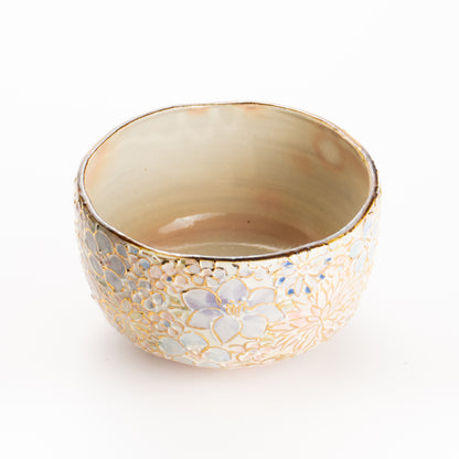 抹茶碗　色絵金彩 花詰A　俊山窯 KOTOPOTTER