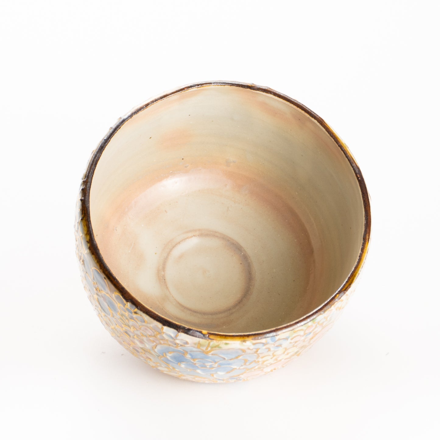 抹茶碗　色絵金彩 花詰A　俊山窯 KOTOPOTTER
