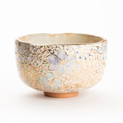 抹茶碗　色絵金彩 花詰A　俊山窯 KOTOPOTTER