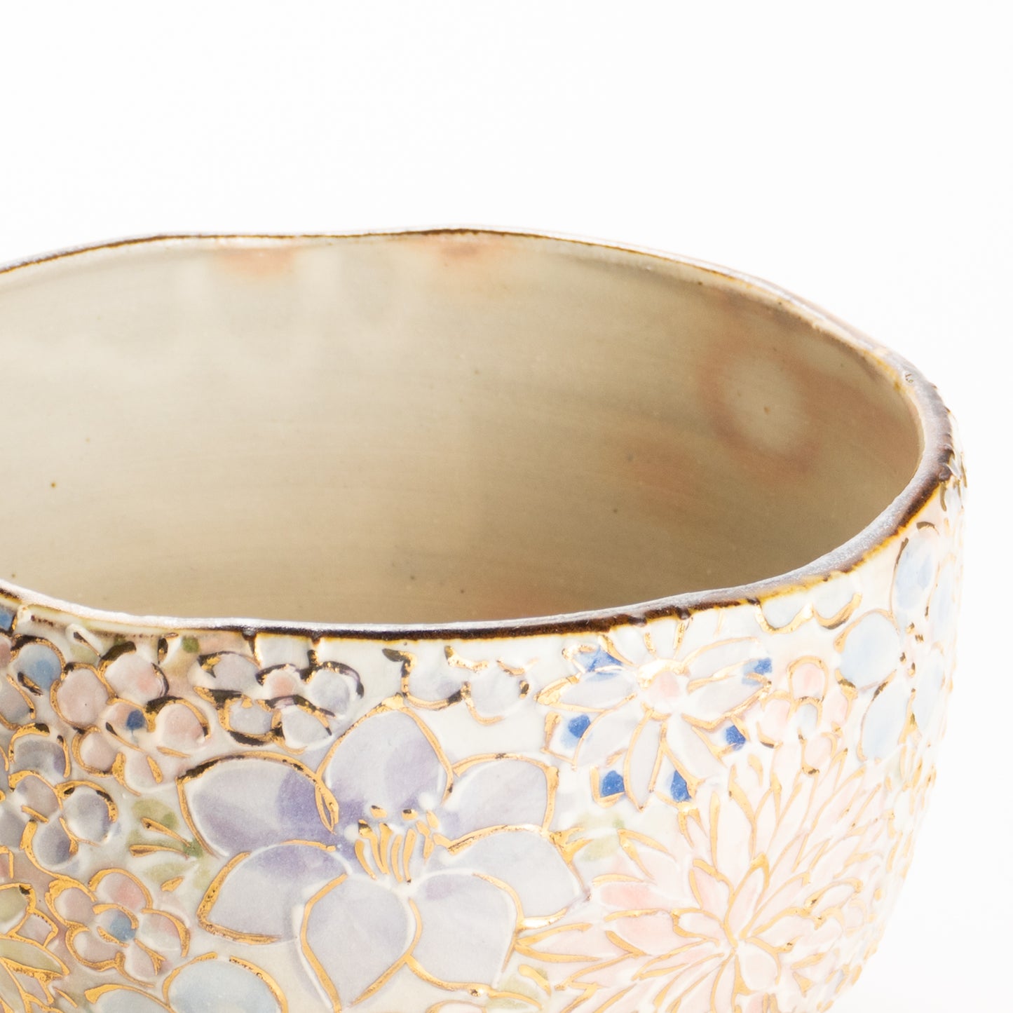 抹茶碗　色絵金彩 花詰A　俊山窯 KOTOPOTTER