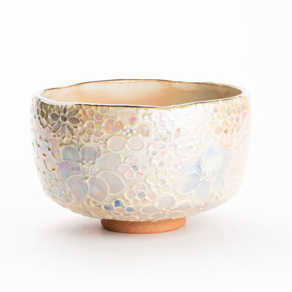 抹茶碗　ラスター彩 花詰A　俊山窯 KOTOPOTTER