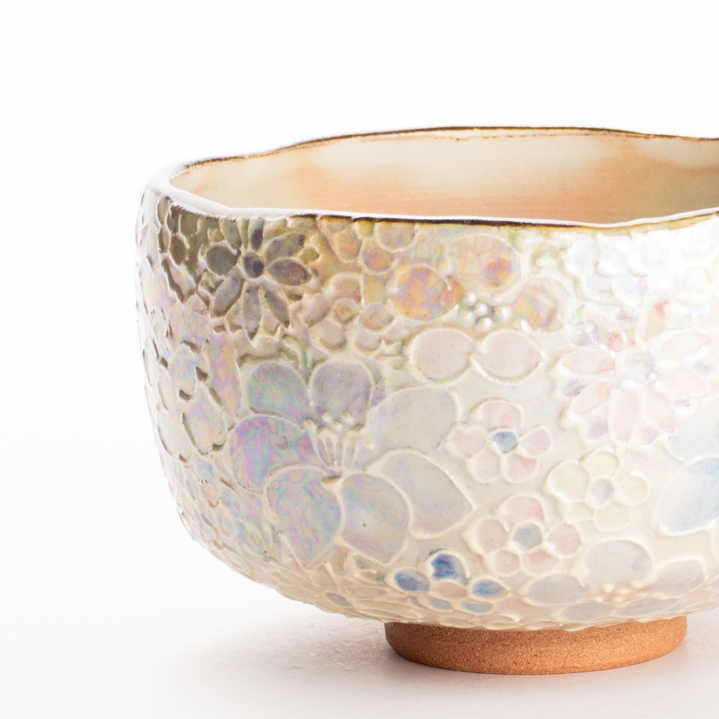抹茶碗　ラスター彩 花詰A　俊山窯 KOTOPOTTER