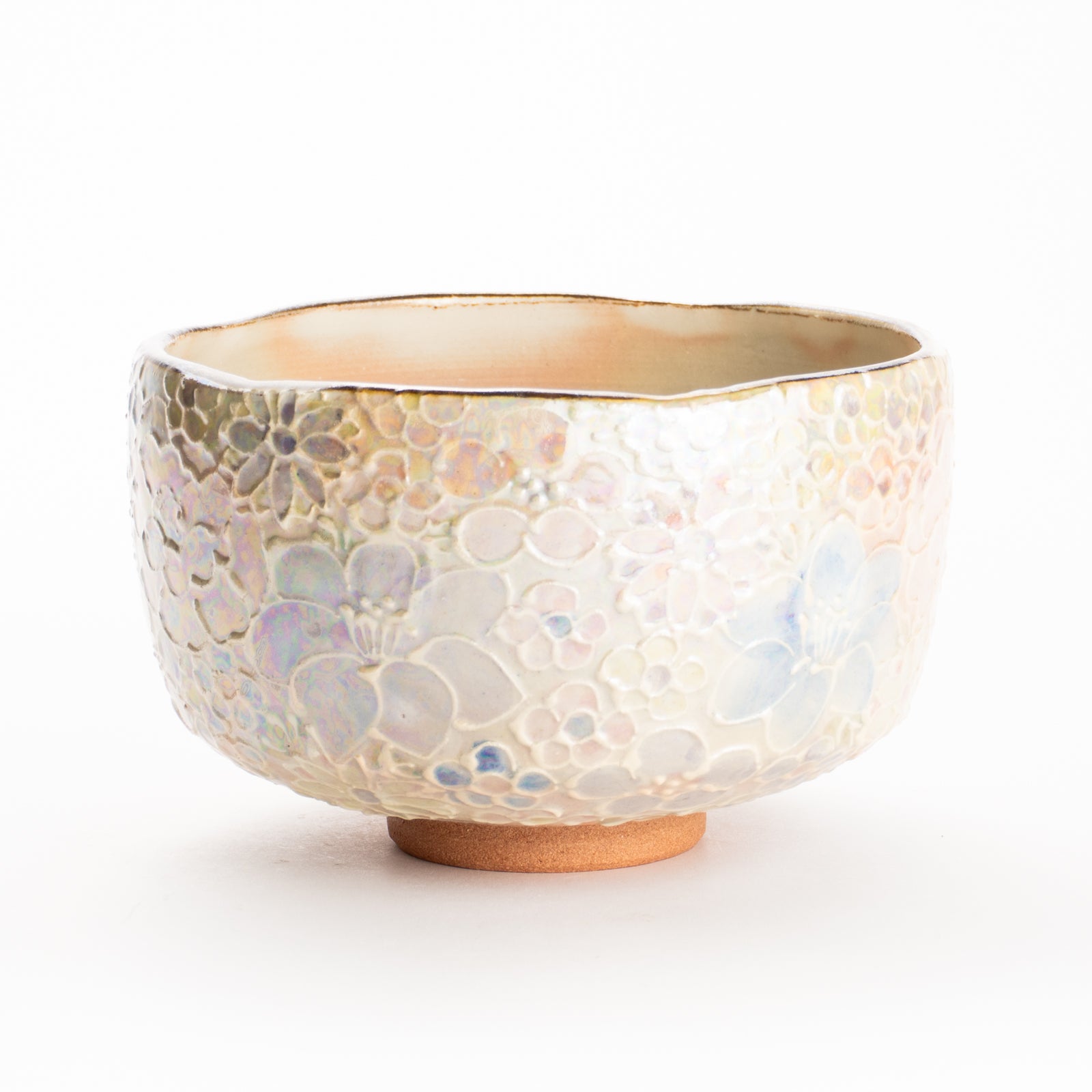 抹茶碗　ラスター彩 花詰A　俊山窯 KOTOPOTTER