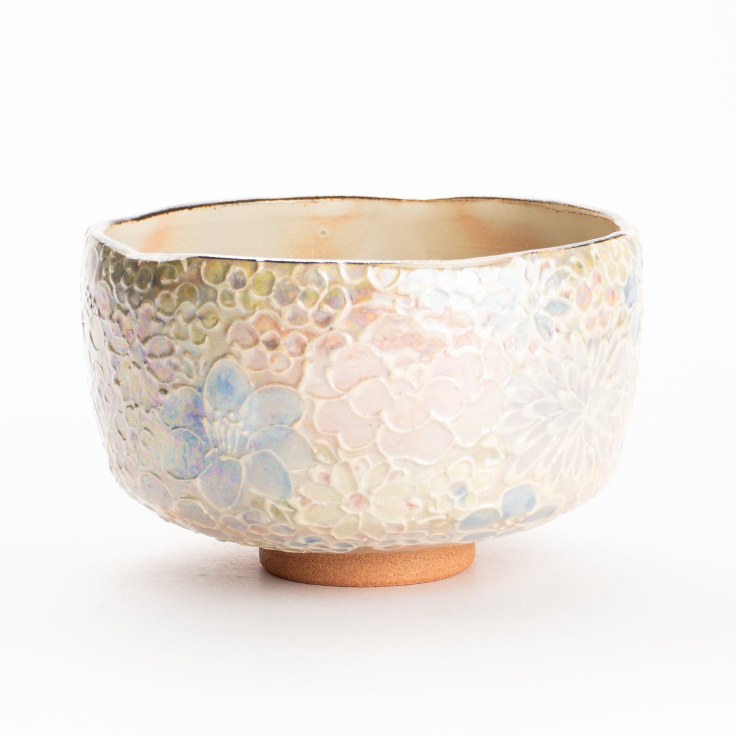 抹茶碗　ラスター彩 花詰A　俊山窯 KOTOPOTTER