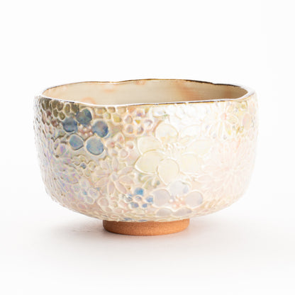 抹茶碗　ラスター彩 花詰A　俊山窯 KOTOPOTTER