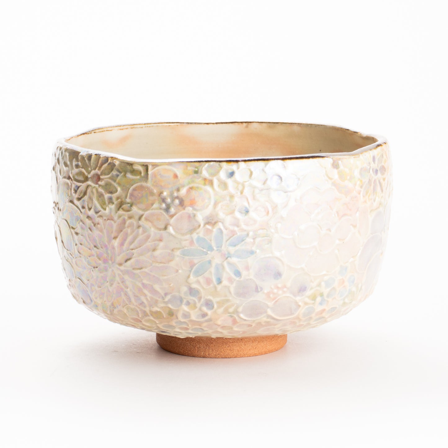 抹茶碗　ラスター彩 花詰A　俊山窯 KOTOPOTTER