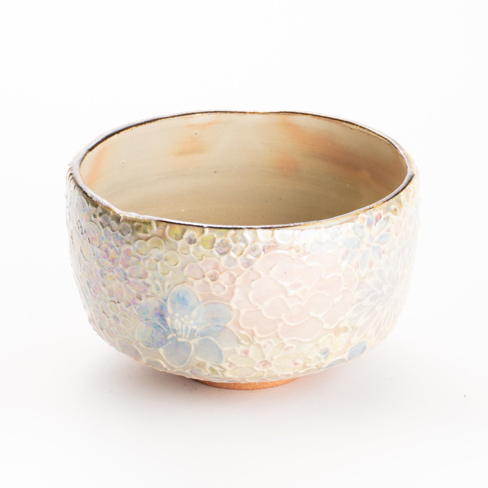 抹茶碗　ラスター彩 花詰A　俊山窯 KOTOPOTTER