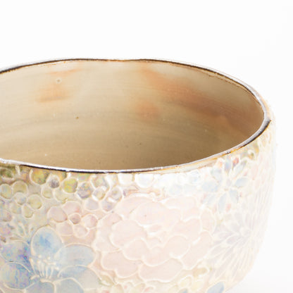 抹茶碗　ラスター彩 花詰A　俊山窯 KOTOPOTTER