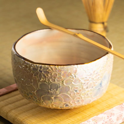 抹茶碗　ラスター彩 花詰A　俊山窯 KOTOPOTTER