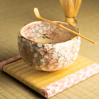 抹茶碗　金彩桜A　俊山窯 KOTOPOTTER