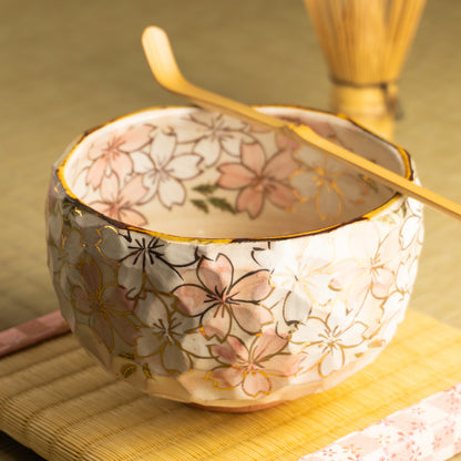 抹茶碗　金彩桜A　俊山窯 KOTOPOTTER