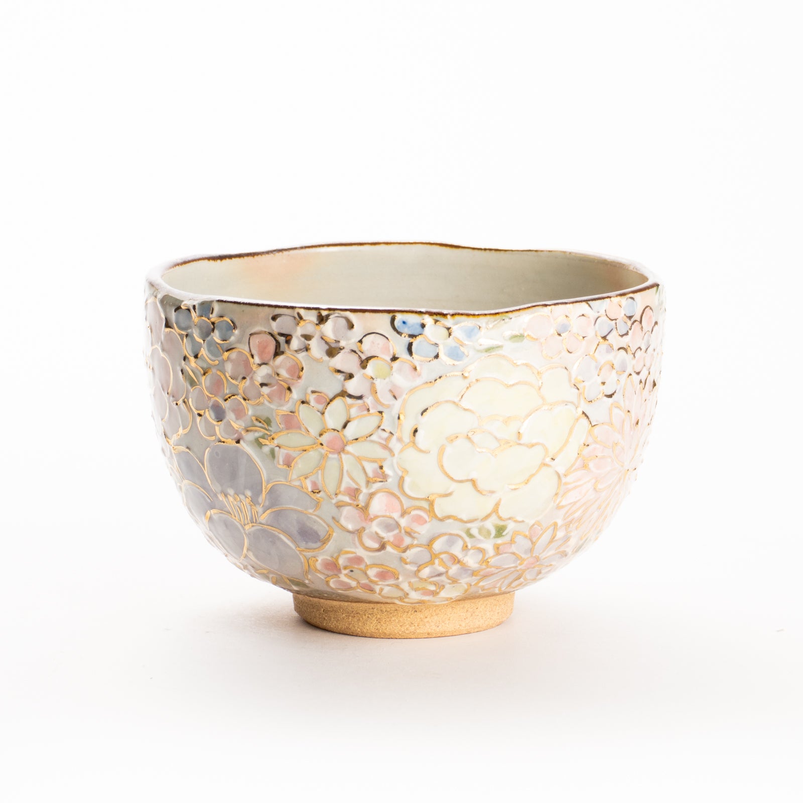 抹茶碗(小)　ラスター彩 花詰 A　俊山窯 KOTOPOTTER