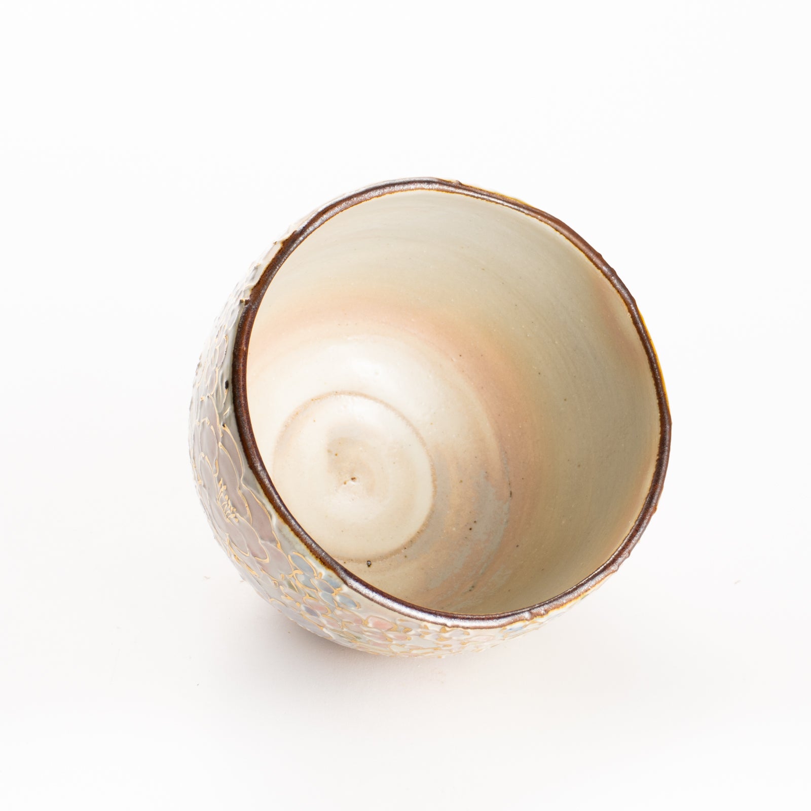 抹茶碗(小)　ラスター彩 花詰 A　俊山窯 KOTOPOTTER