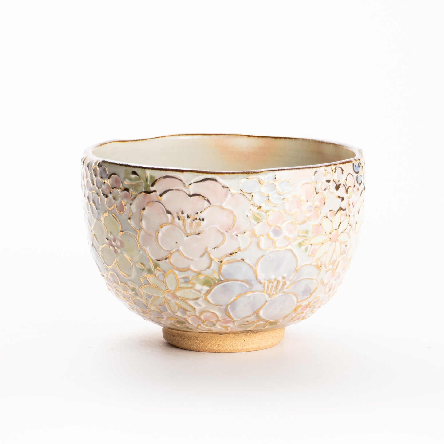 抹茶碗(小)　ラスター彩 花詰 A　俊山窯 KOTOPOTTER